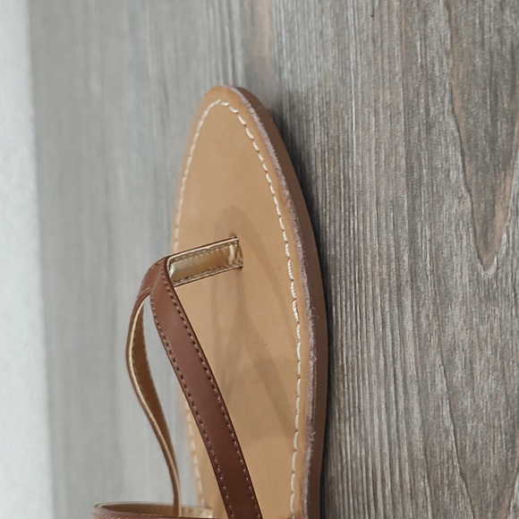 2 For 1 Ann Taylor LOFT Sandals New Brown Flip Flops Pink Orange Red Sandals 6 - Picture 6 of 15